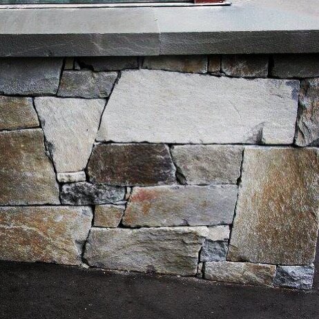 Close-up of a stone wall corner detail